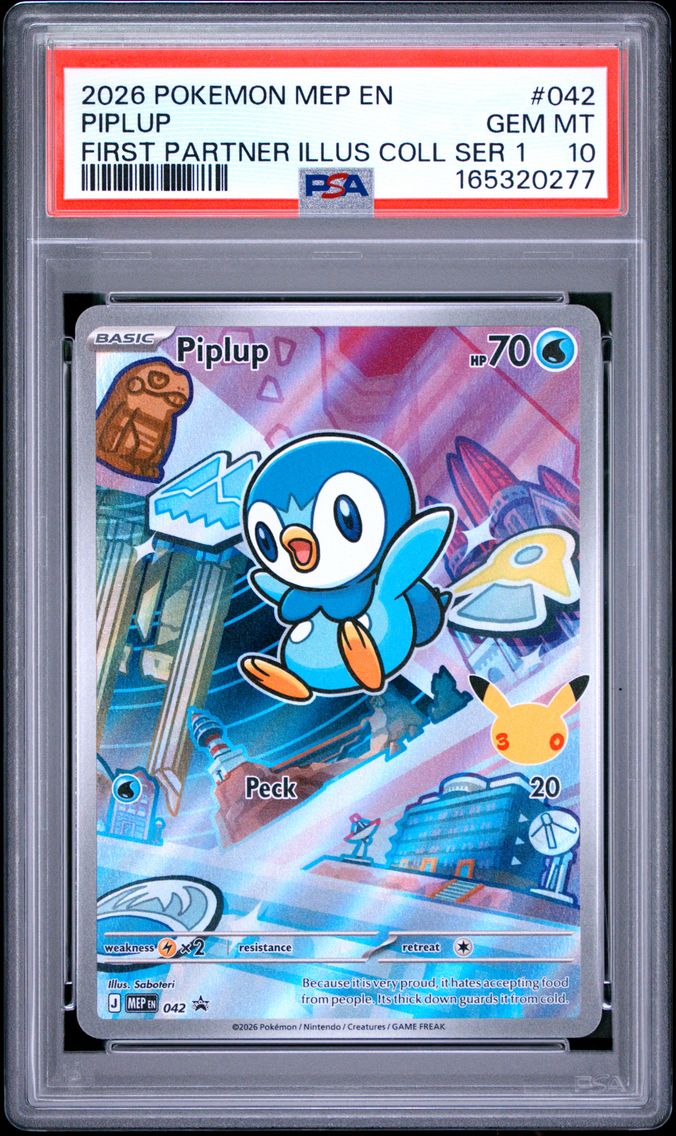 2026 #042 Piplup PSA 10 Mep EN-Me Black Star Promo