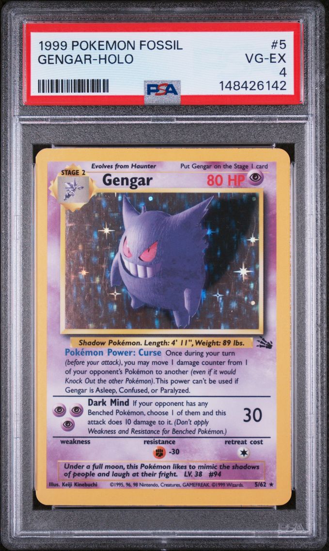 1999 #5 Gengar-Holo PSA 4 Fossil