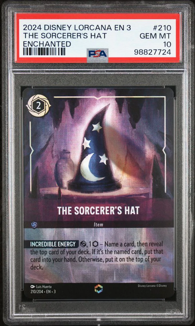 2024 #210 THE SORCERER'S HAT PSA 10 Disney Lorcana EN 3-Into the Inklands