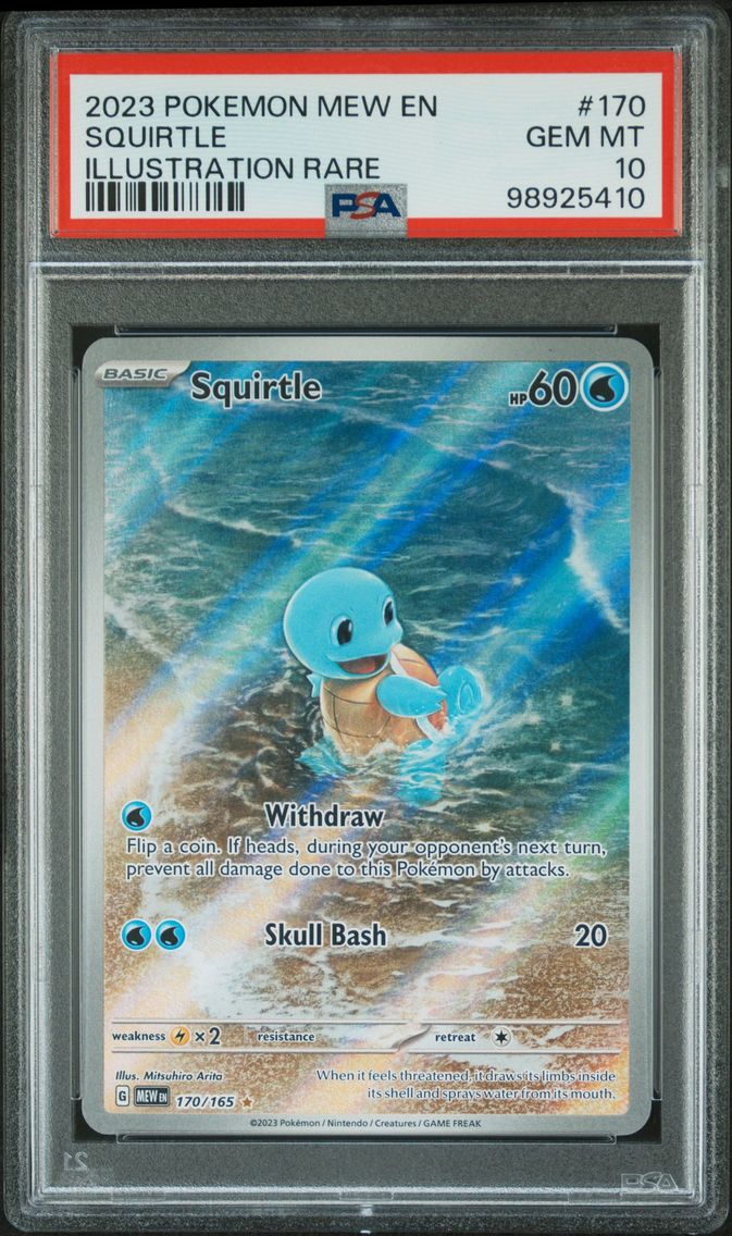 2023 #170 Squirtle PSA 10 Mew EN-151 Pokemon