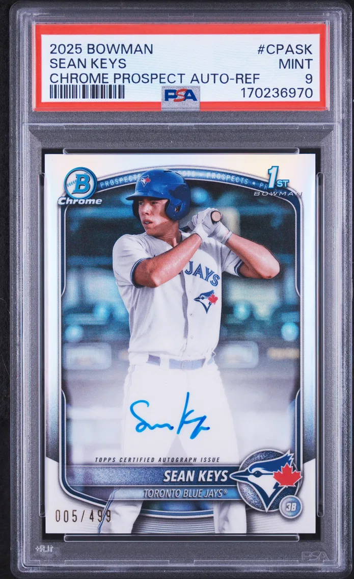 2025 #CPASK Sean Keys PSA 9 Bowman Chrome Prospect Autographs
