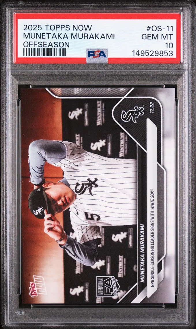 2025 #OS-11 Munetaka Murakami PSA 10 Topps Now Offseason