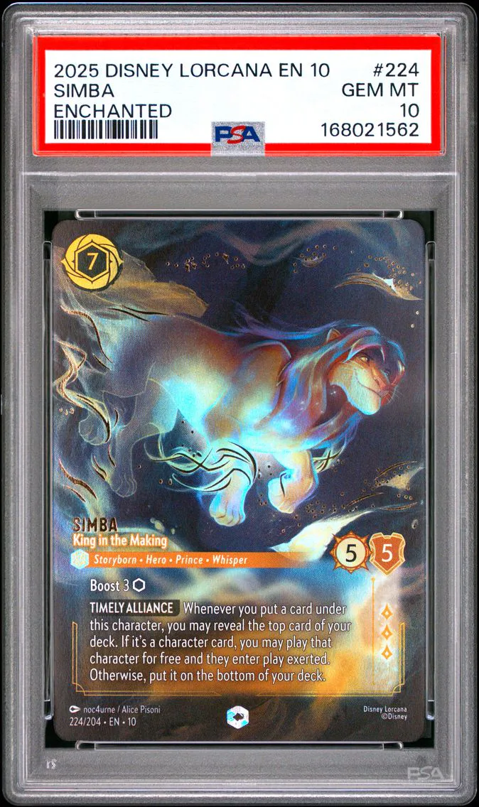 2025 #224 Simba - King in the Making PSA 10 Disney Lorcana EN 10-Whispers in the Well
