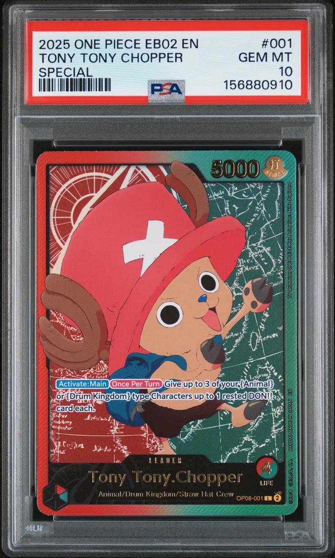 2025 #001 Tony Tony Chopper PSA 10 One Piece EB02-Extra Booster -Anime 25th Collection-