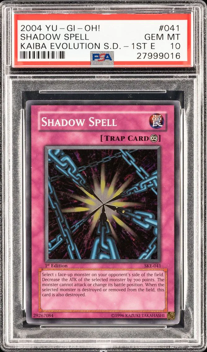 2004 YU-GI-OH KAIBA EVOLUTION STARTER DECK 1ST EDITION SHADOW SPELL SKE-041 PSA 10