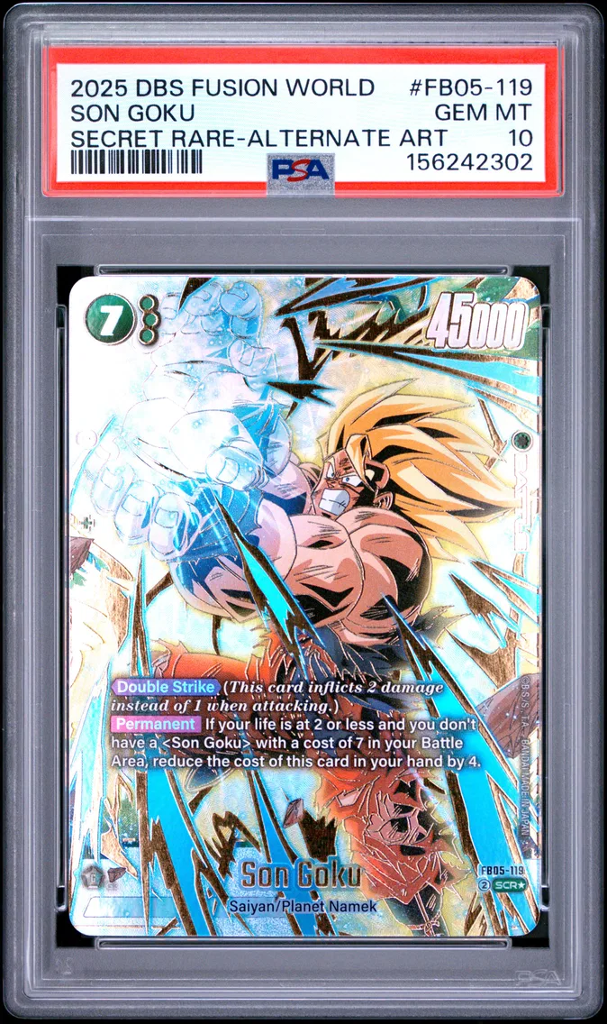 2025 #FB05-119 Son Goku PSA 10 Dragon Ball Super Card Game Fusion World New Adventure