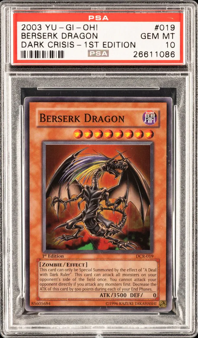 BERSERK DRAGON DCR-019 DARK CRISIS | 1ST EDITION 2003 PSA 10