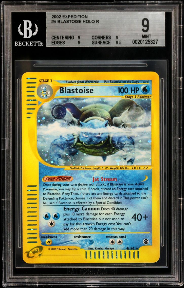 2002 #4 Blastoise HOLO R BGS 9 -
