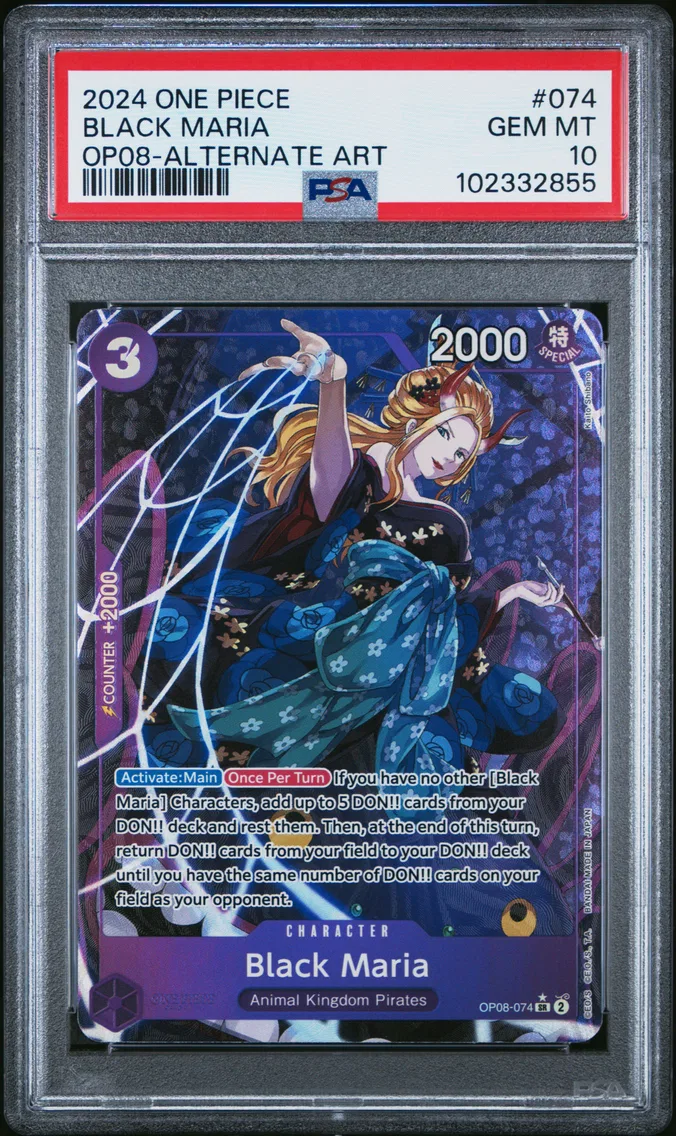 2024 #074 Black Maria PSA 10 One Piece OP08-Two Legends