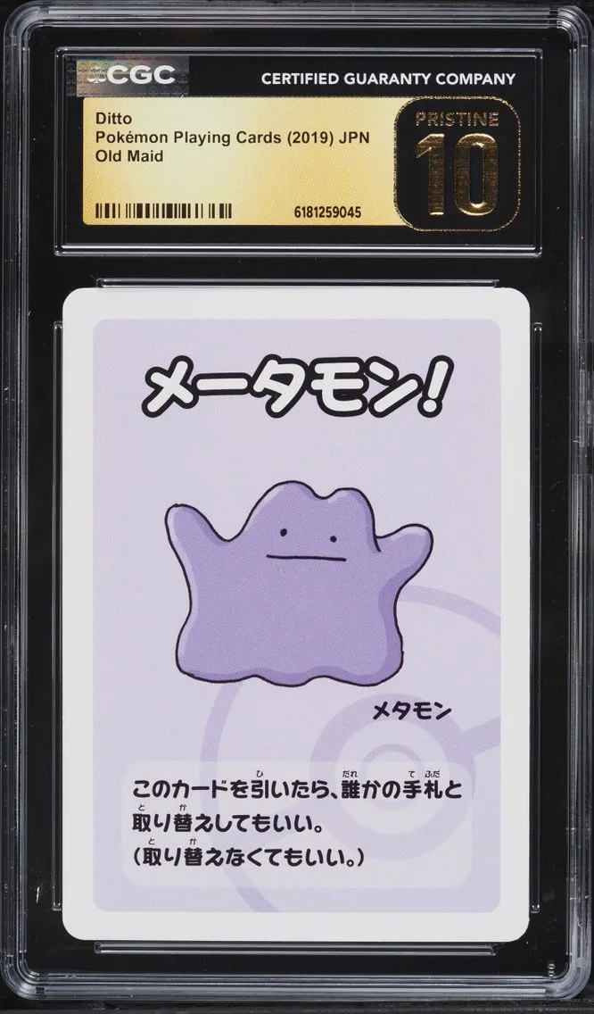 2019 Pokemon Japanese Playing Cards Old Maid Ditto CGC 10 PRISTINE