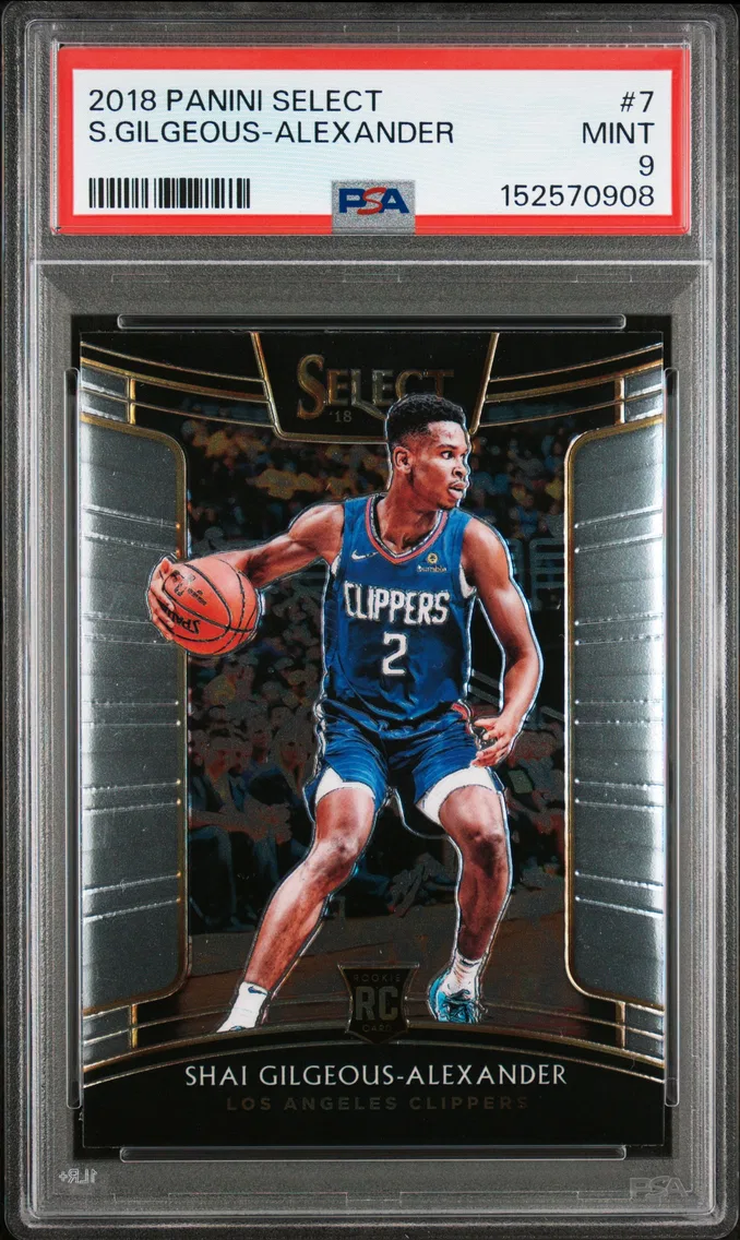 2018 #7 Shai Gilgeous-Alexander PSA 9 Panini Select