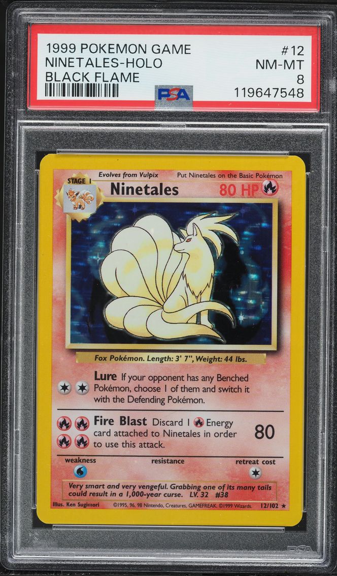 1999 #12 Ninetales-Holo PSA 8 Ga