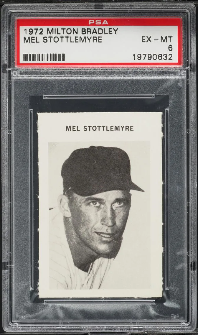 1972 Milton Bradley Mel Stottlemyre #NA PSA 6 EXMT