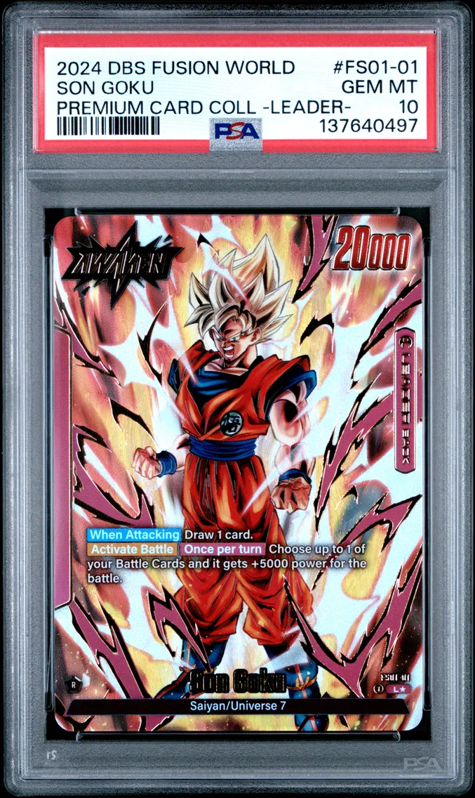 2024 #FS01-01 Son Goku PSA 10 Dragon Ball Super Card Game Fusion World Premium Card Collection -Leader Collection-