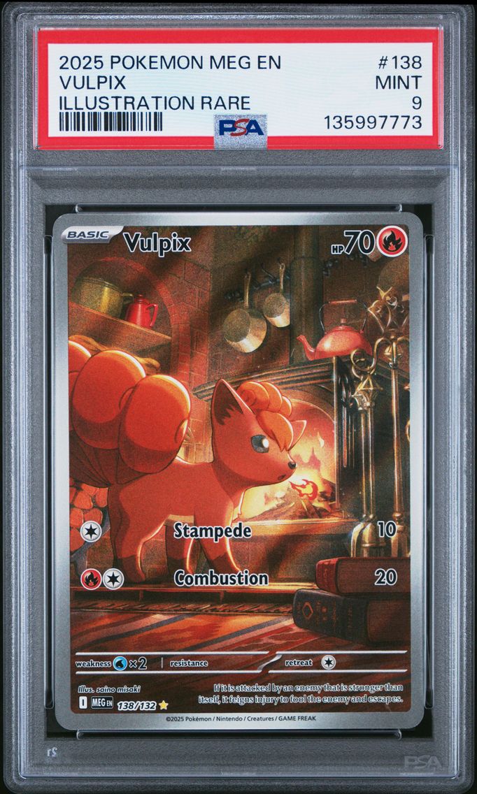 2025 #138 Vulpix PSA 9 Meg EN-Mega Evolution