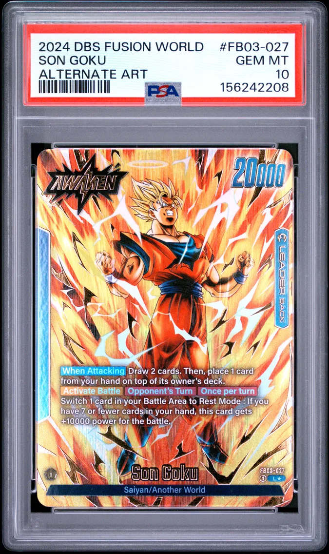 2024 #FB03-027 Son Goku PSA 10 Dragon Ball Super Card Game Fusion World Raging Roar