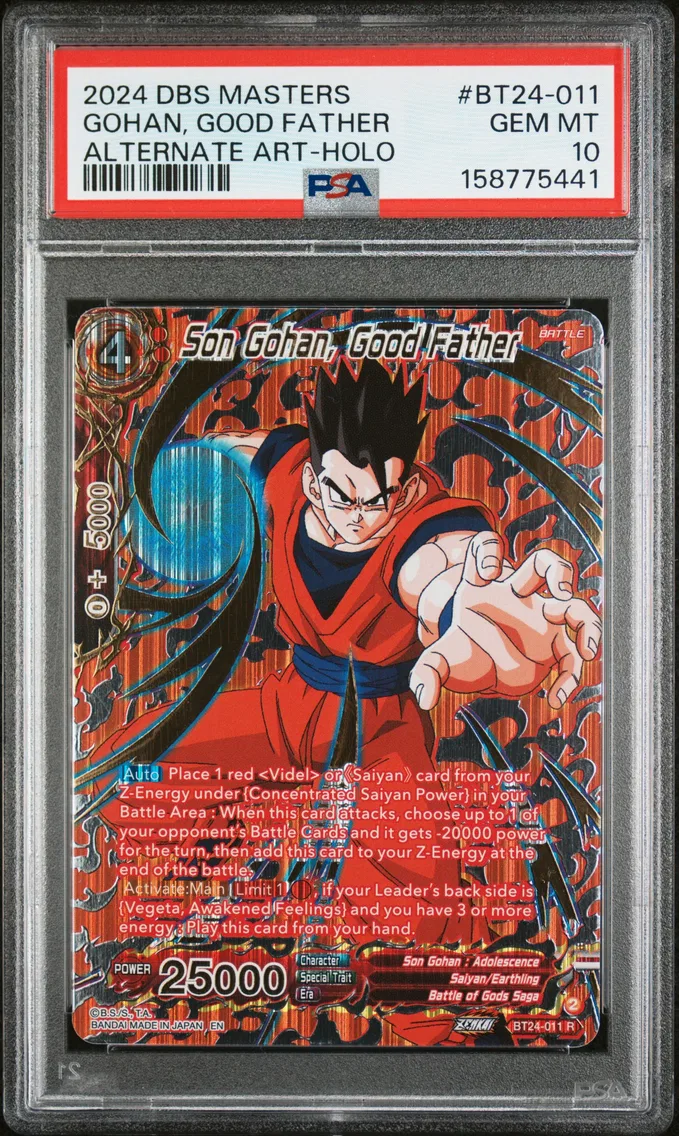 2024 #BT24-011 Son Gohan, Good Father PSA 10 Dragon Ball Super Card Game Masters Series 24 Beyond Generations