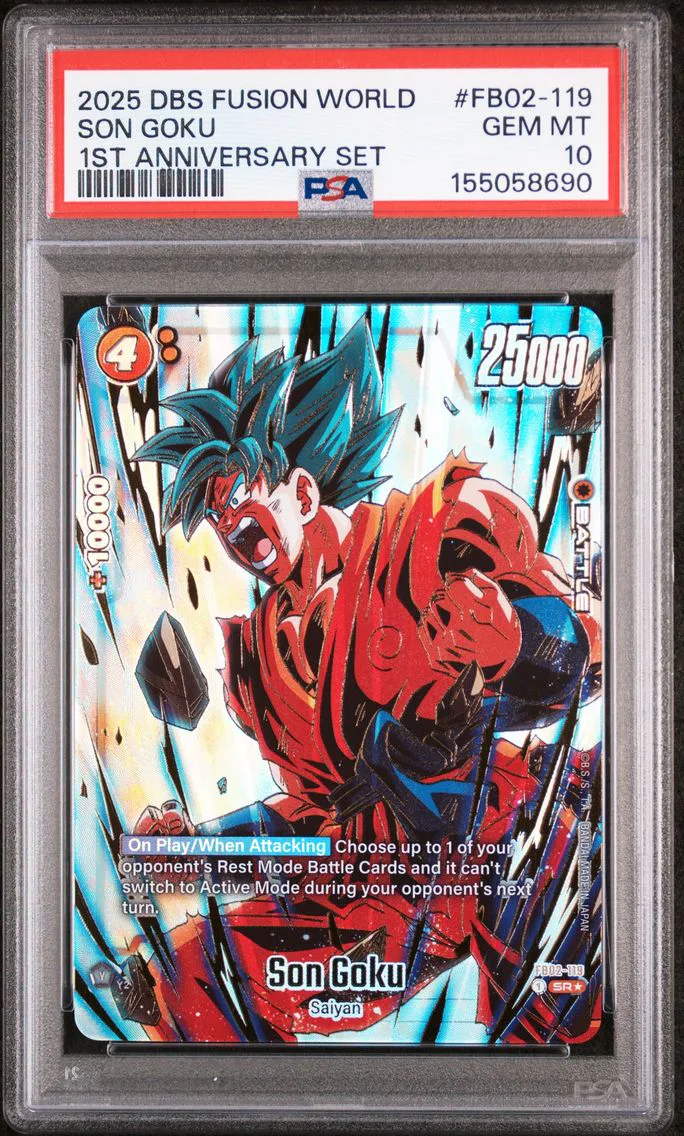 2025 #FB02-119 Son Goku PSA 10 Dragon Ball Super Card Game Fusion World 1st Anniversary Set