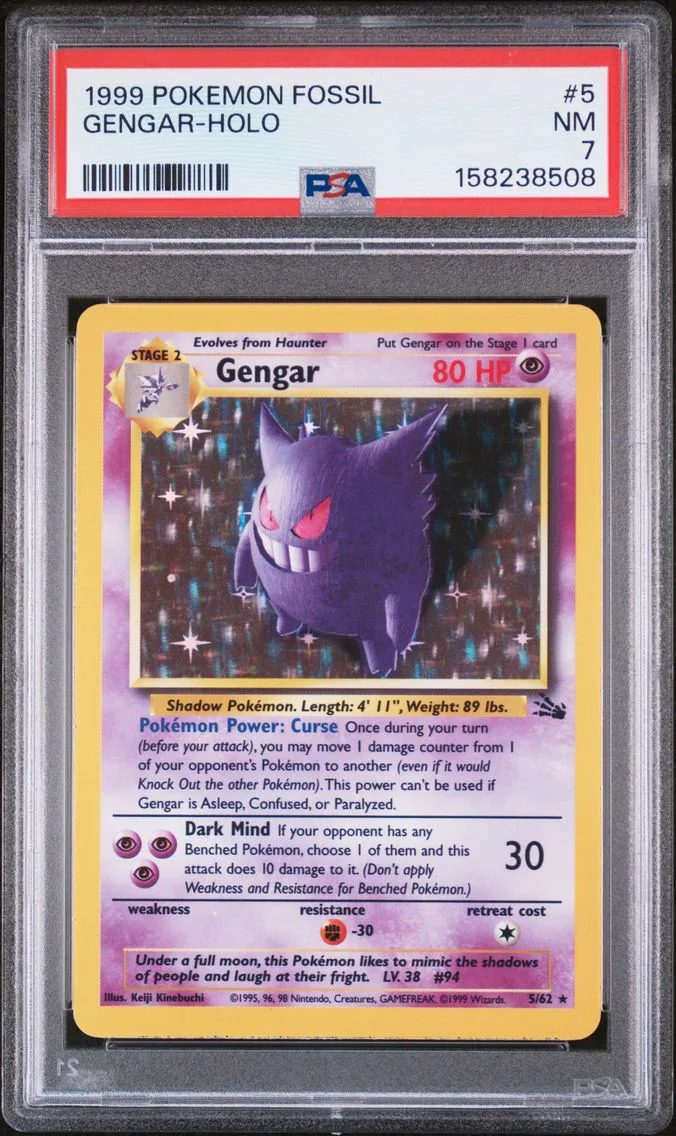 1999 #5 Gengar-Holo PSA 7 Fossil