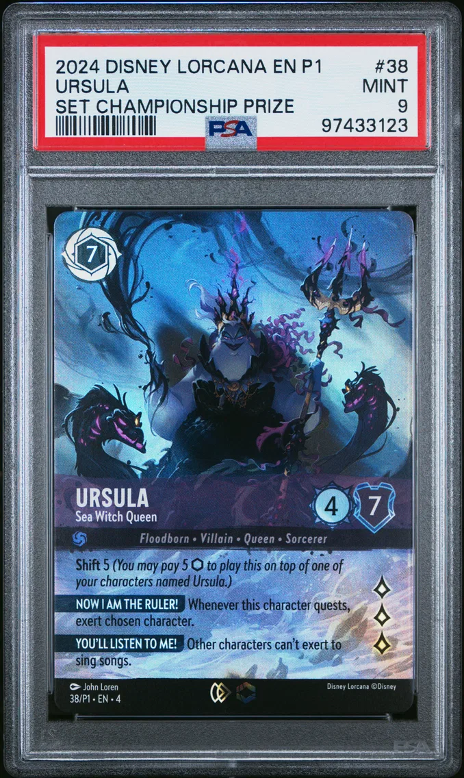 2024 #38 Ursula - Sea Witch Queen PSA 9 Disney Lorcana EN P1-Promo