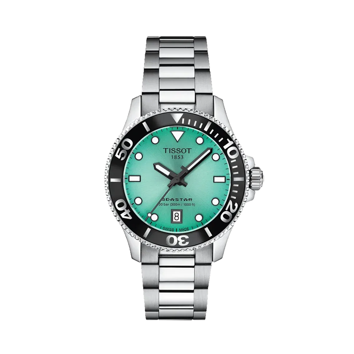 Tissot Seastar 1000 Quartz 36mm - Turquoise on Bracelet