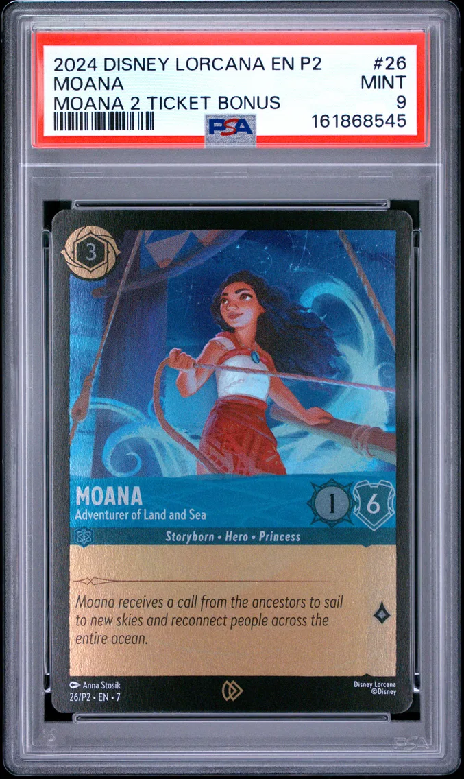 2024 #26 Moana - Adventurer of Land and Sea PSA 9 Disney Lorcana EN P2-Promo