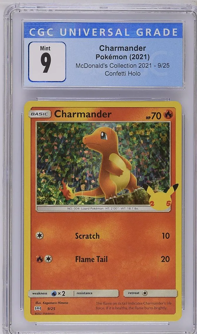 2021 #9 Charmander CGC 9 McDonald's Collection 2021 - English
