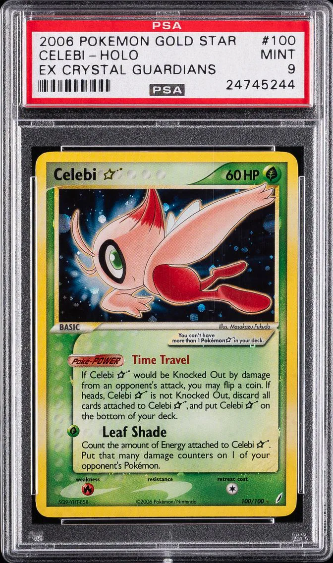 2006 #100 Celebi-Holo PSA 9 EX Crystal Guardians Pokemon