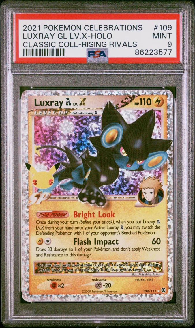 2021 #109 Luxray GL LV.X-Holo PSA 9 Celebrations Classic Collection