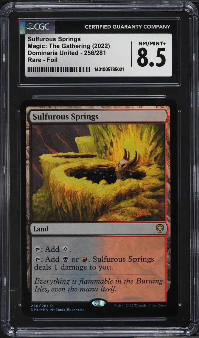 2022 #256 DOMINARIA UNITED FOIL SULFUROUS SPRINGS CGC 8.5 MAGIC THE GATHERING