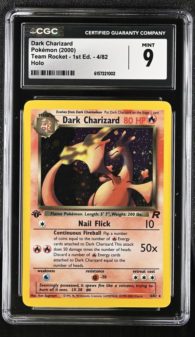 2000 #4 Dark Charizard CGC 9 Team Rocket - 1st Edition - English