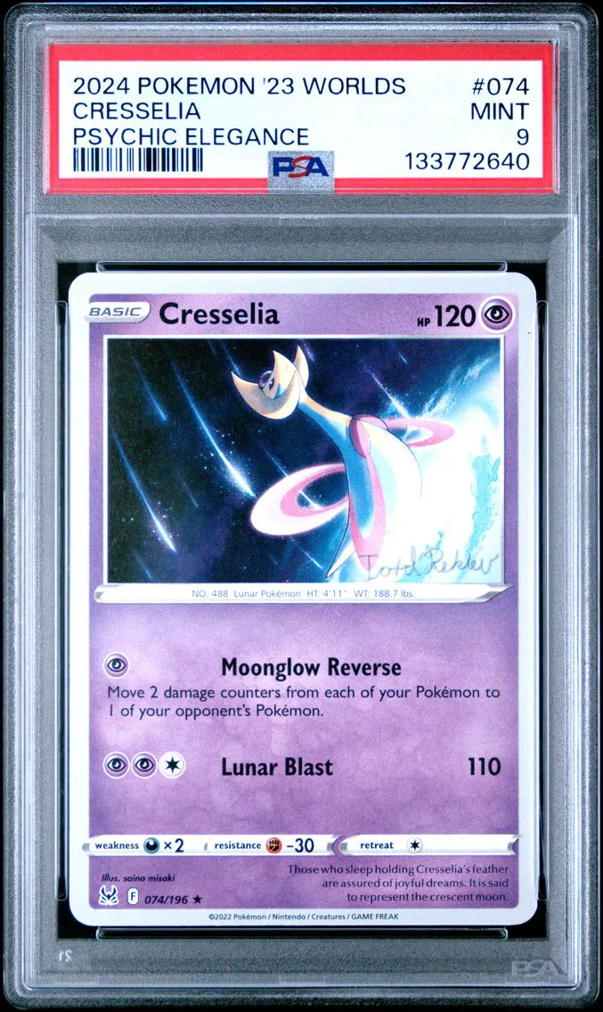 2024 #074 Cresselia PSA 9 2023 World Championship Deck: Psychic Elegance Pokemon