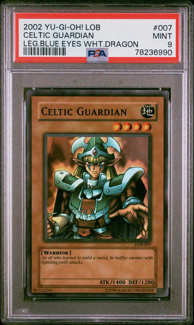2002 #007 Celtic Guardian PSA 9 YU-GI-Oh! Lob-Legend of Blue Eyes White Dragon