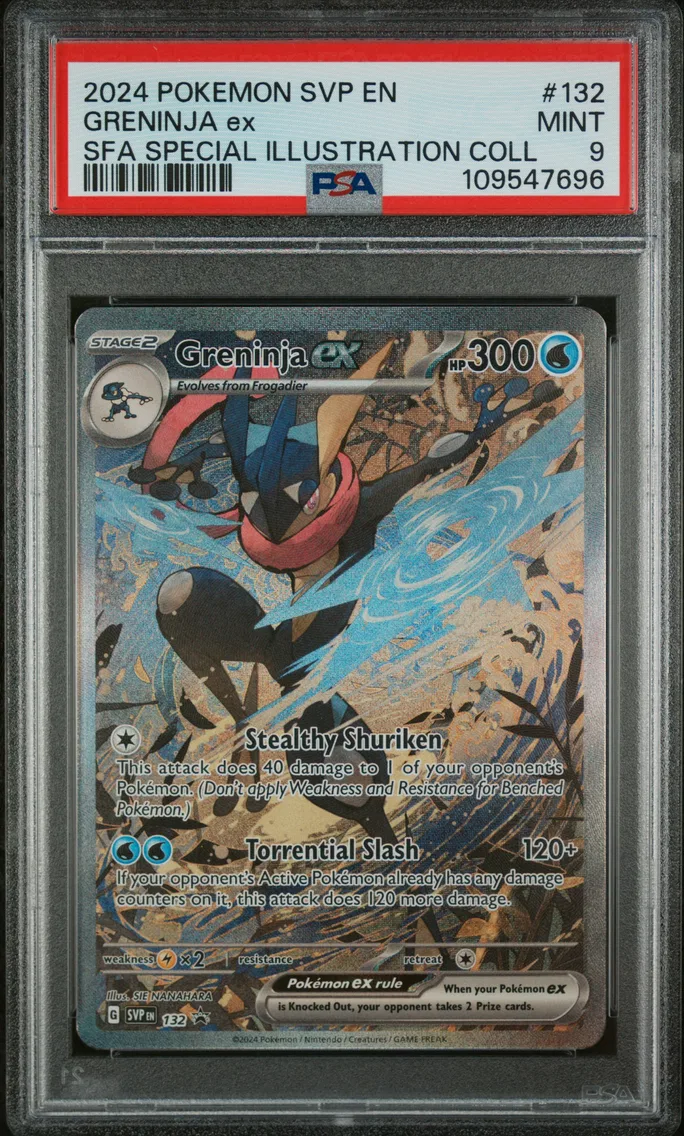 2024 #132 Greninja EX PSA 9 Svp EN-SV Black Star Promo