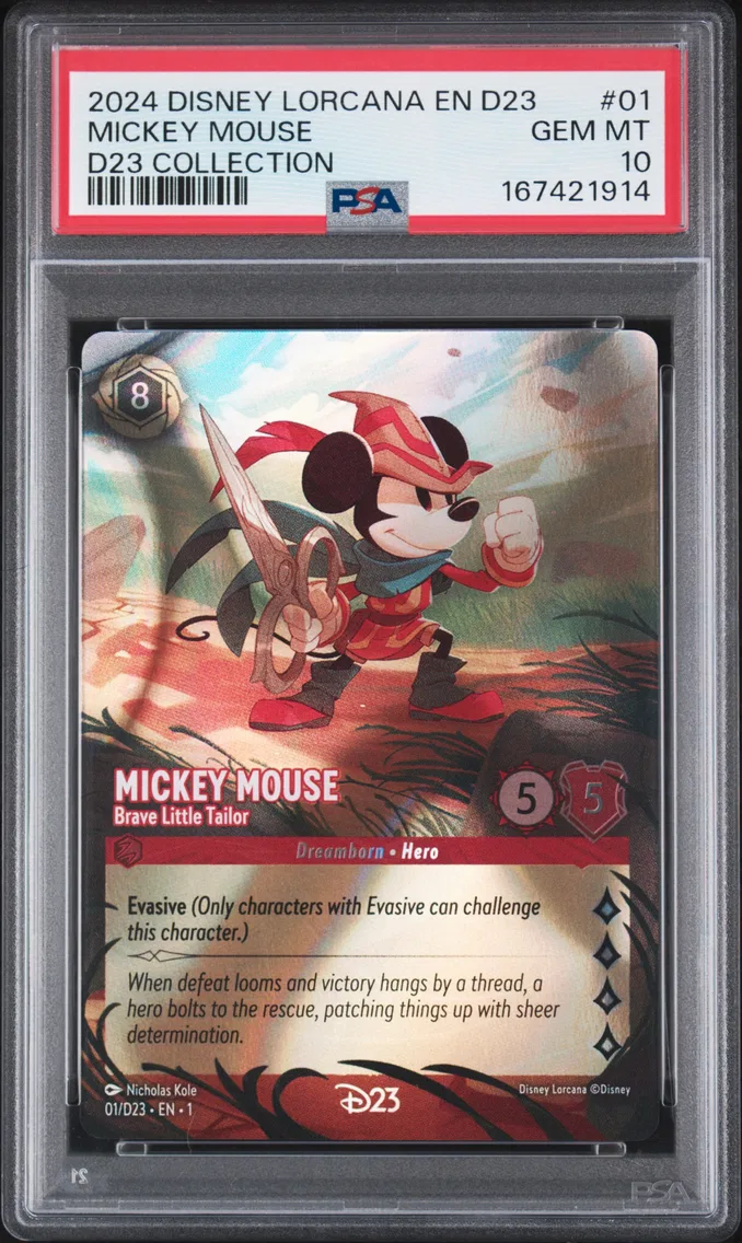 2024 #01 Mickey Mouse - Brave Little Tailor PSA 10 Disney Lorcana EN D23-D23 Expo Promo
