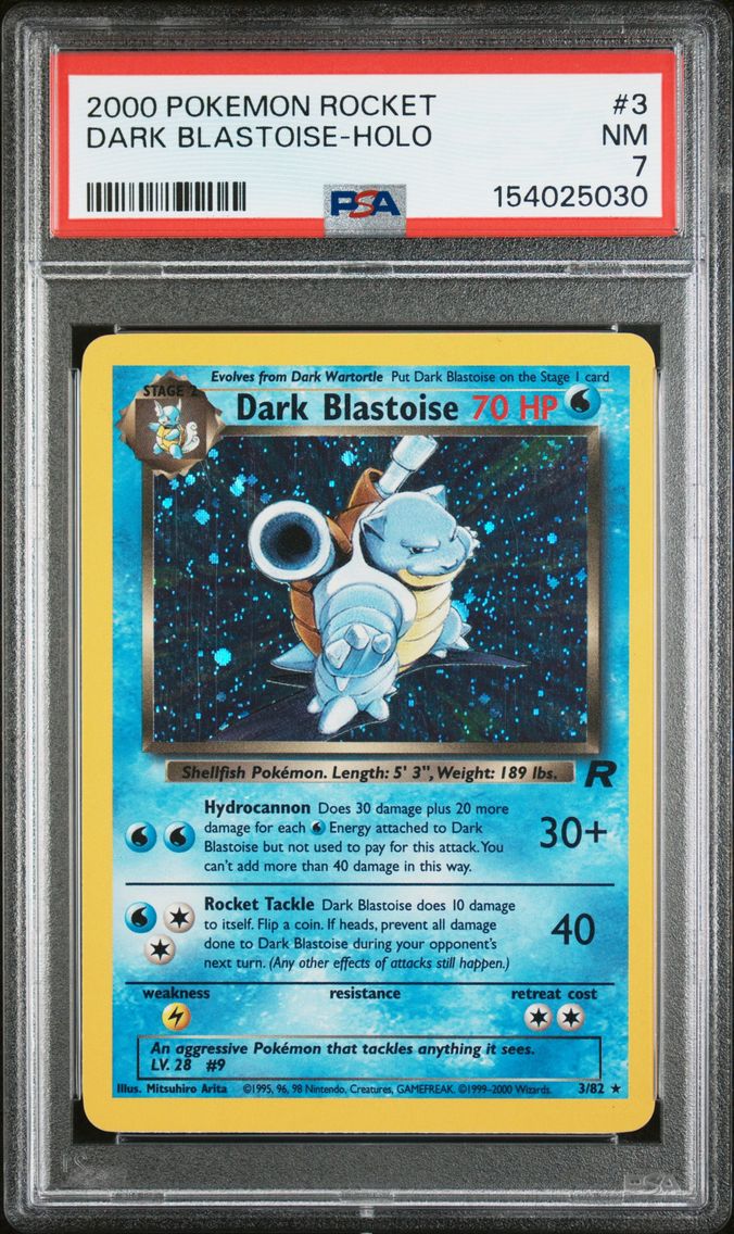 2000 #3 Dark Blastoise-Holo PSA 7 Rocket
