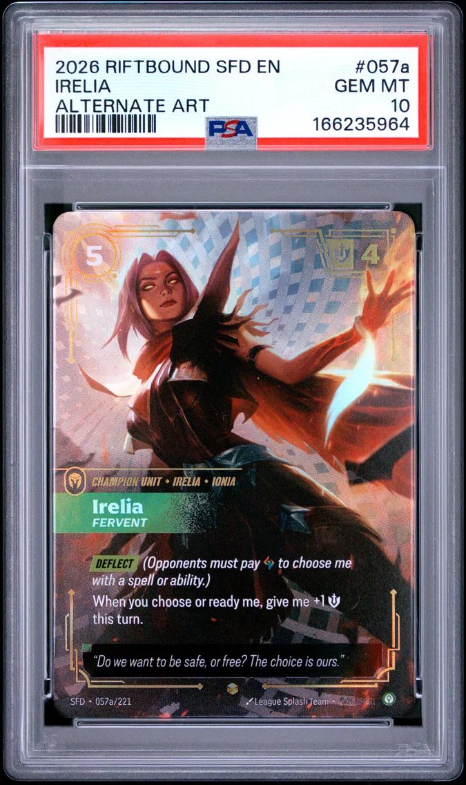 2026 #057a Irelia - Fervent PSA 10 Riftbound: League of Legends Sfd-Spiritforged