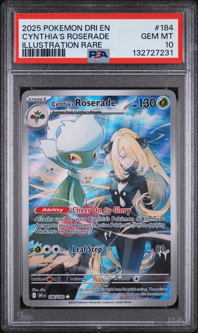 2025 #184 Cynthia's Roserade PSA 10 Dri EN-Destined Rivals