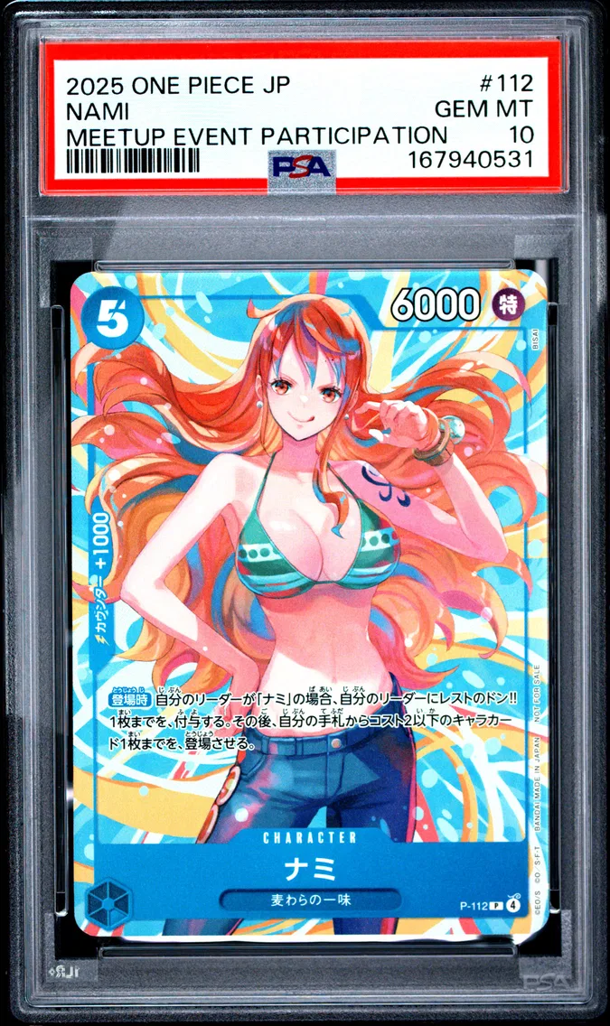 2025 #112 Nami PSA 10 One Piece Japanese Promos