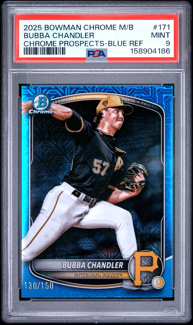2025 #171 Bubba Chandler PSA 9 Bowman Chrome Mega Box Chrome Prospects