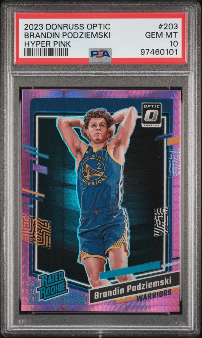 2023 #203 Brandin Podziemski PSA 10 Panini Donruss Optic