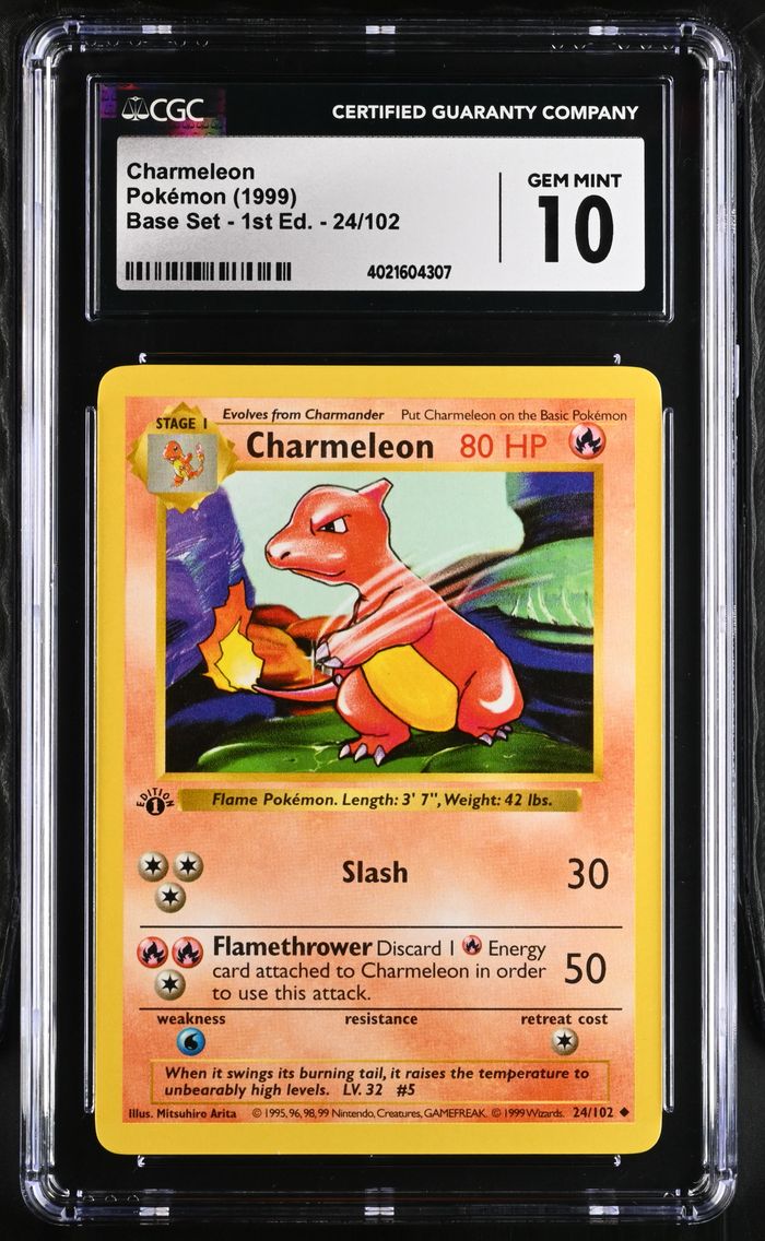 1999 #24 Charmeleon CGC 10 Base Set - 1st Edition - English
