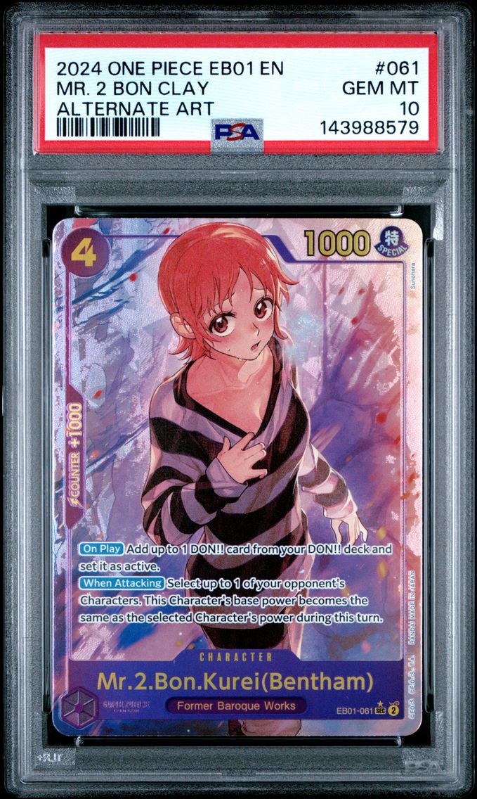 2024 #061 Mr. 2 Bon Clay PSA 10 EB01-Extra Booster -Memorial Collection- One Piece