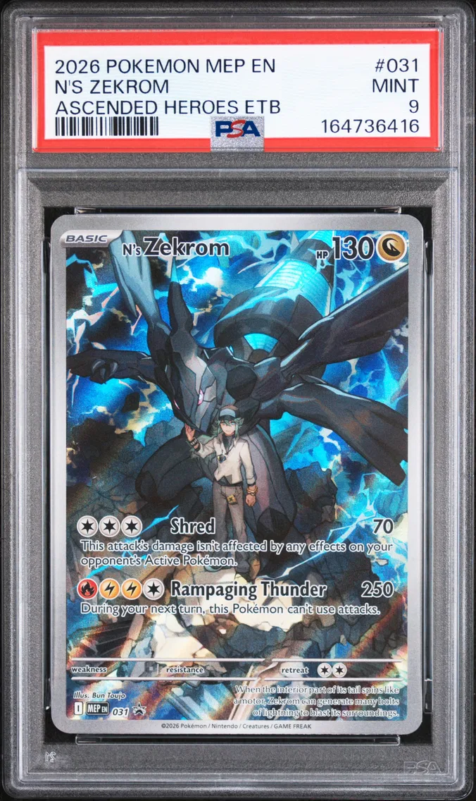2026 #031 N's Zekrom PSA 9 Mep EN-Me Black Star Promo