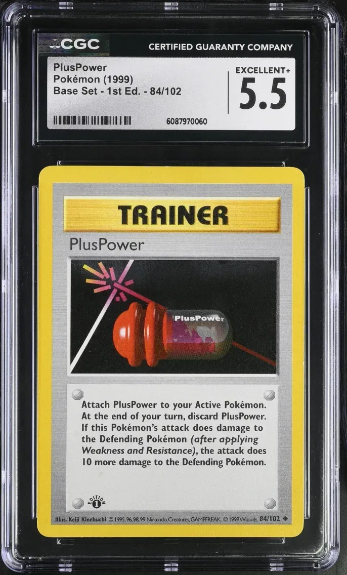 1999 Base Set - 1st Edition - English PlusPower #84 CGC 5.5