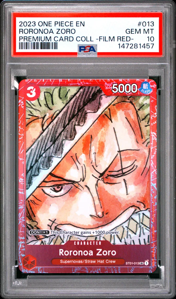 2023 #013 Roronoa Zoro PSA 10 One Piece Premium Card Collection -One Piece Film Red-