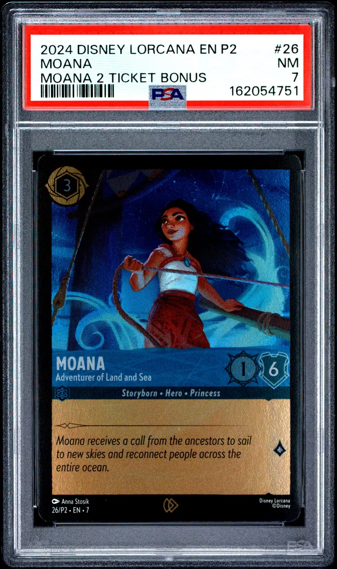 2024 #26 Moana - Adventurer of Land and Sea PSA 7 Disney Lorcana EN P2-Promo