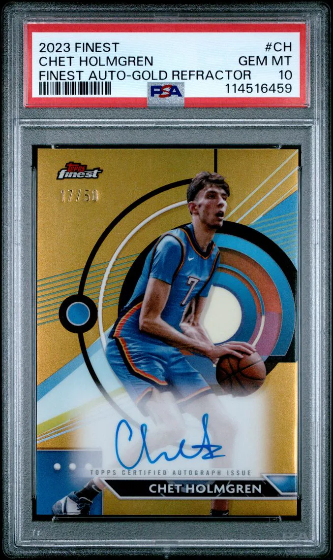 2023 #CH Chet Holmgren PSA 10 Topps Finest Finest Autographs