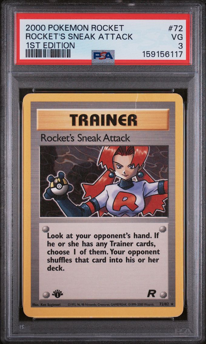 2000 #72 Rocket's Sneak Attack 1st Edition PSA 3 Rocket