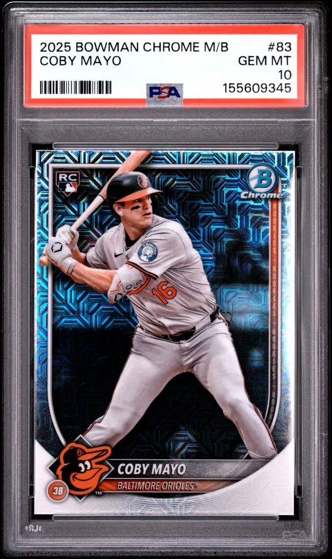 2025 #83 Coby Mayo PSA 10 Bowman Chrome Mega Box